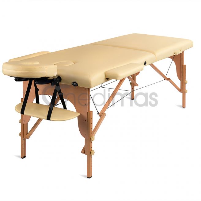 Hopfällbar 2-sektions massagebänk i trä Prosport 2